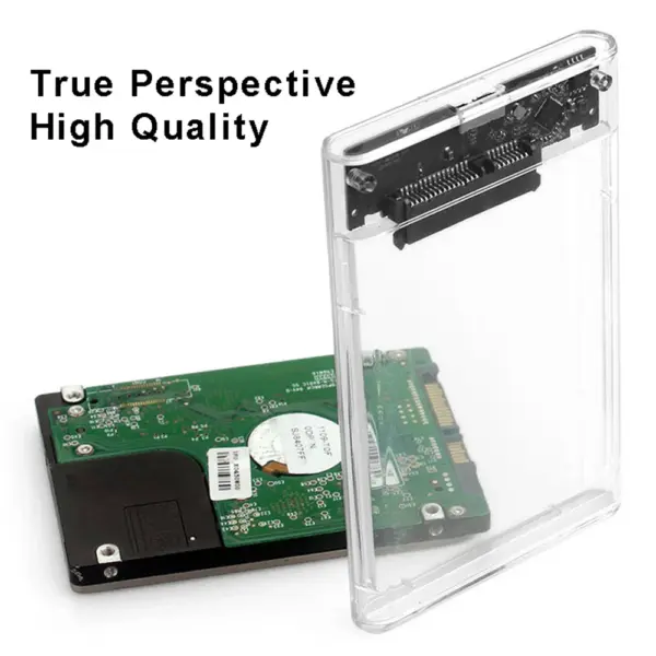 Carcasa para disco duro USB 3.0, carcasa para disco duro SATA SSD de 2,5 pulgadas con velocidad de transferencia de 5 Gbps, carcasa externa móvil, cajas para disco duro, cable - Imagen 3