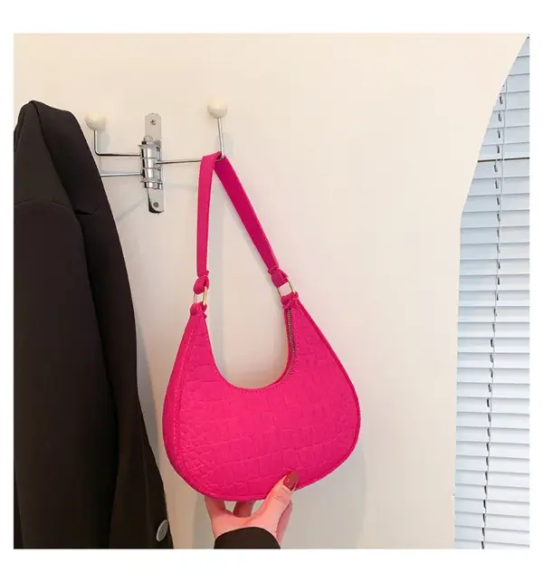 Bolso de mano de piel de cocodrilo de alta marca, sencillo, de tendencia de nicho, para mujer - Imagen 32