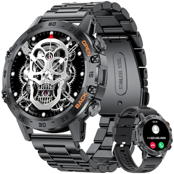 LIGE - Reloj inteligente con llamadas y Bluetooth de 1,39 pulgadas para hombre, para deportes al aire libre, fitness, control del ritmo cardíaco y de la salud, para teléfonos Android e IOS - Imagen 7