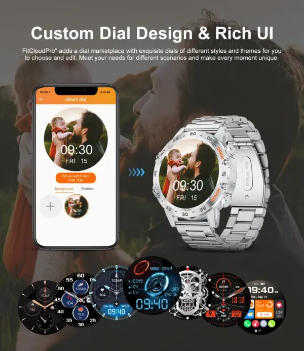 LIGE - Reloj inteligente con llamadas y Bluetooth de 1,39 pulgadas para hombre, para deportes al aire libre, fitness, control del ritmo cardíaco y de la salud, para teléfonos Android e IOS - Imagen 3