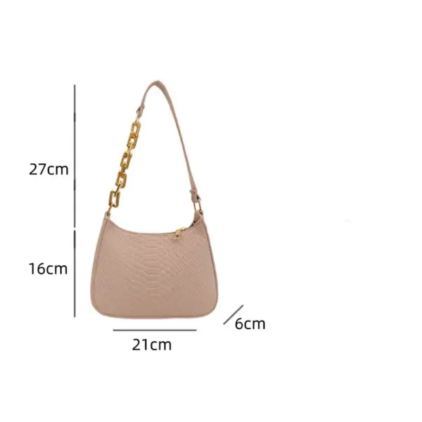 Bolso de mano de piel de cocodrilo de alta marca, sencillo, de tendencia de nicho, para mujer - Imagen 6