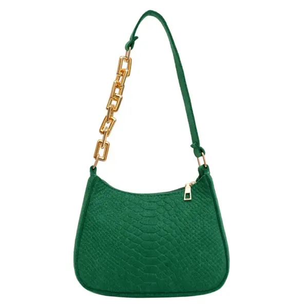 Bolso de mano de piel de cocodrilo de alta marca, sencillo, de tendencia de nicho, para mujer - Imagen 5