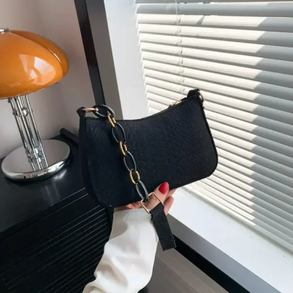 Bolso de mano de piel de cocodrilo de alta marca, sencillo, de tendencia de nicho, para mujer - Imagen 10