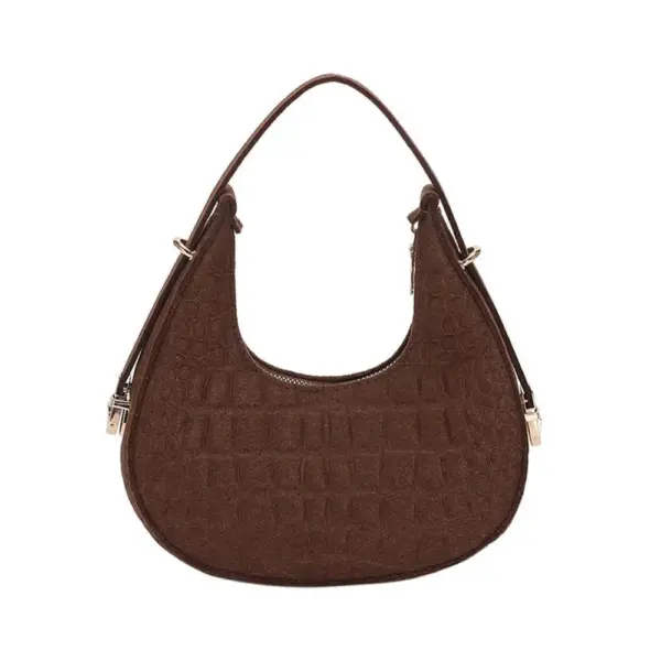 Bolso de mano de piel de cocodrilo de alta marca, sencillo, de tendencia de nicho, para mujer - Imagen 16