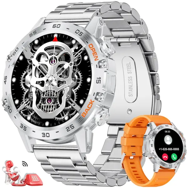 LIGE - Reloj inteligente con llamadas y Bluetooth de 1,39 pulgadas para hombre, para deportes al aire libre, fitness, control del ritmo cardíaco y de la salud, para teléfonos Android e IOS - Imagen 8