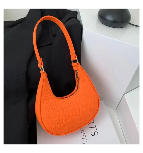 Bolso de mano de piel de cocodrilo de alta marca, sencillo, de tendencia de nicho, para mujer - Imagen 34