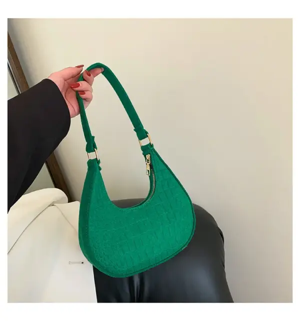 Bolso de mano de piel de cocodrilo de alta marca, sencillo, de tendencia de nicho, para mujer - Imagen 35